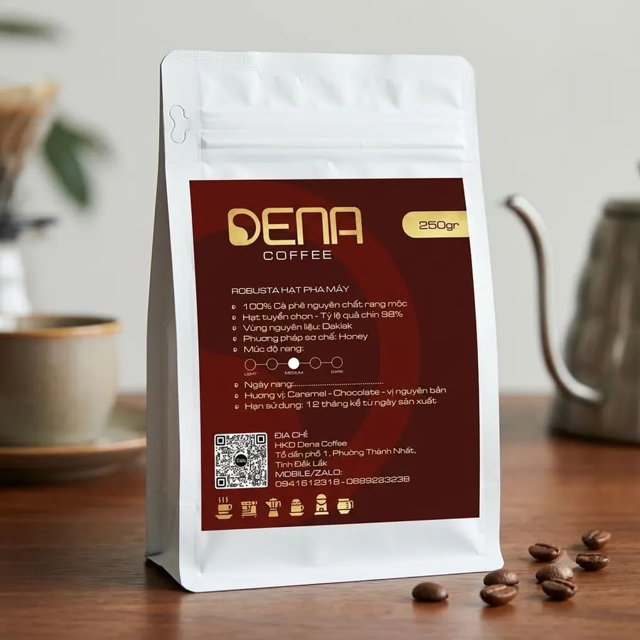 Túi Robusta Hạt Pha Máy